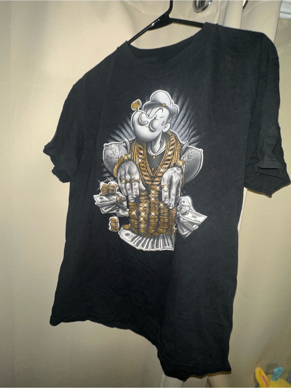 black King Features Syndicate "Gangster Popeye" graphic T-shirt men’s size Large